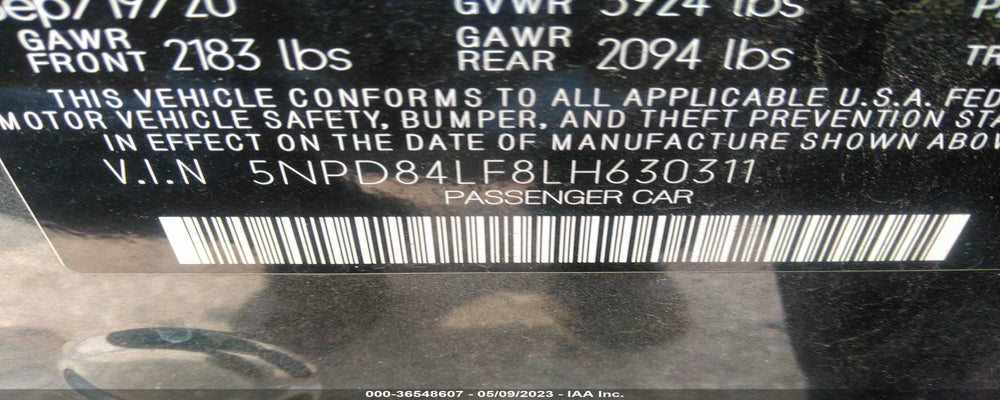 5NPD84LF8LH630311 2020 HYUNDAI ELANTRA photo no. 9