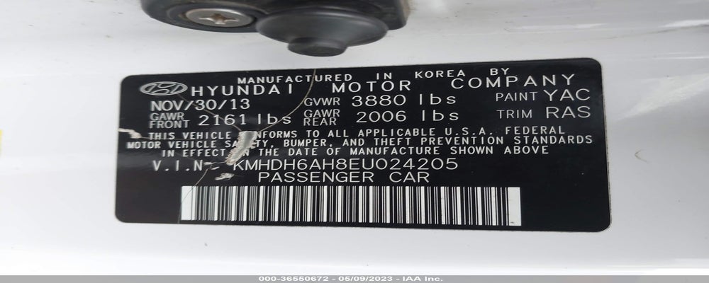 KMHDH6AH8EU024205 2014 HYUNDAI ELANTRA COUPE photo no. 9