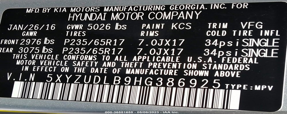 5XYZUDLB9HG386925 2017 HYUNDAI SANTA FE SPORT photo no. 9