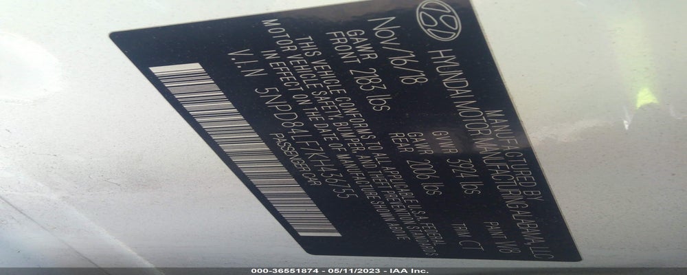 5NPD84LF7KH436755 2019 HYUNDAI ELANTRA photo no. 9
