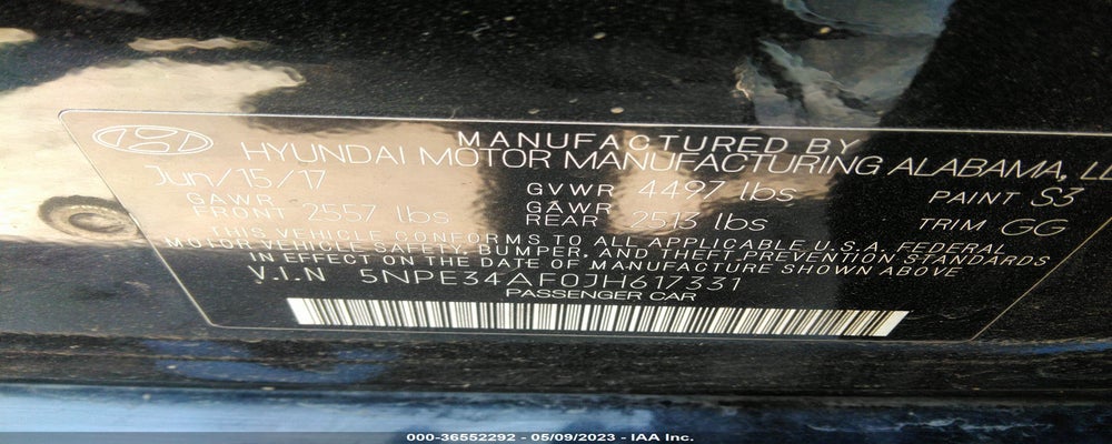 5NPE34AF0JH617331 2018 HYUNDAI SONATA photo no. 9