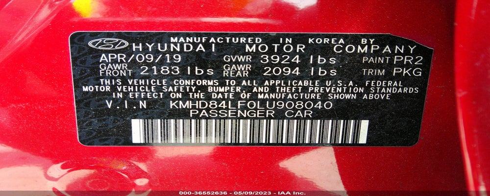 KMHD84LF0LU908040 2020 HYUNDAI ELANTRA photo no. 9
