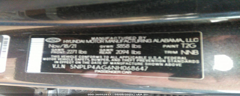 5NPLP4AG6NH068647 2022 HYUNDAI ELANTRA photo no. 9