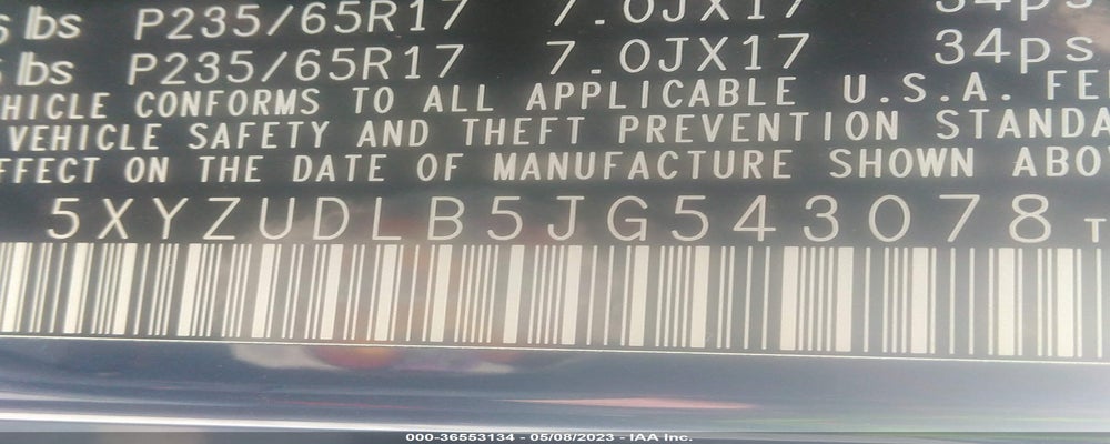 5XYZUDLB5JG543078 2018 HYUNDAI SANTA FE SPORT photo no. 9