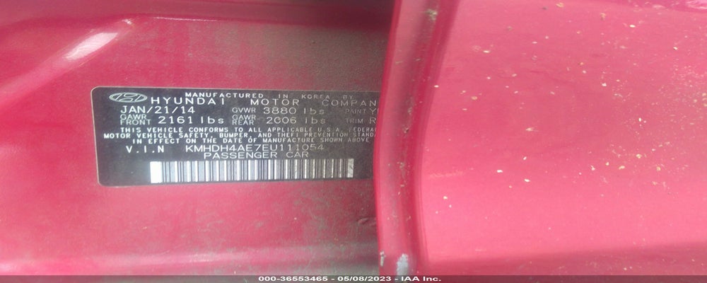 KMHDH4AE7EU111054 2014 HYUNDAI ELANTRA photo no. 9