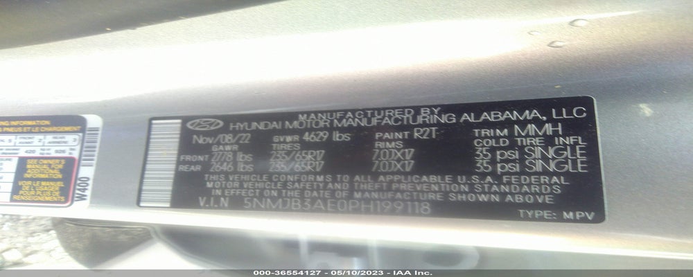 5NMJB3AE0PH199118 2023 HYUNDAI TUCSON photo no. 9
