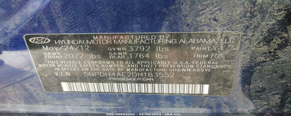5NPDH4AE2DH183552 2013 HYUNDAI ELANTRA photo no. 9