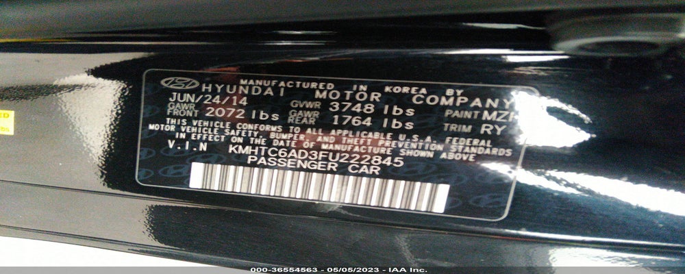 KMHTC6AD3FU222845 2015 HYUNDAI VELOSTER photo no. 9