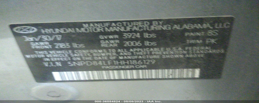 5NPD84LF1HH186129 2017 HYUNDAI ELANTRA photo no. 9