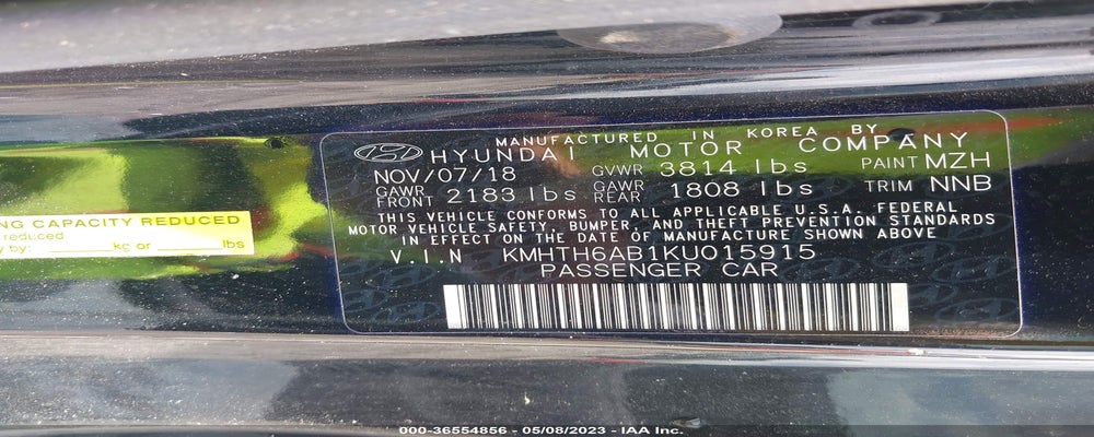 KMHTH6AB1KU015915 2019 HYUNDAI VELOSTER photo no. 9