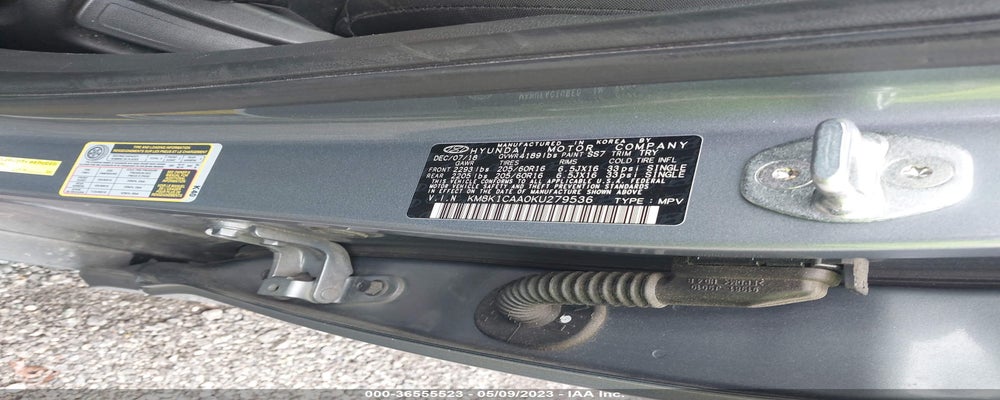KM8K1CAA0KU279536 2019 HYUNDAI KONA photo no. 9