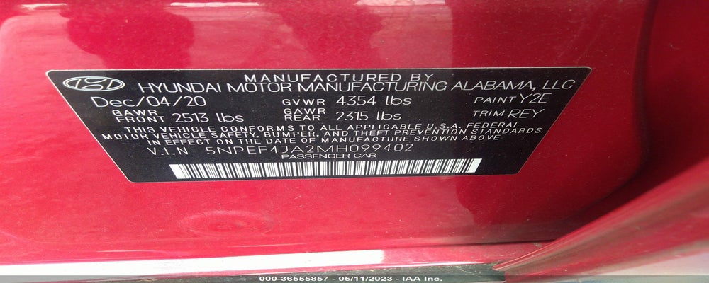 5NPEF4JA2MH099402 2021 HYUNDAI SONATA photo no. 9