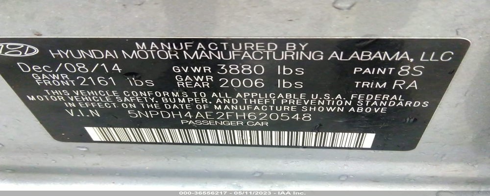 5NPDH4AE2FH620548 2015 HYUNDAI ELANTRA photo no. 9