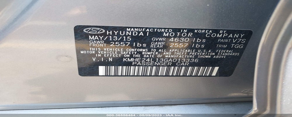 KMHE24L13GA013336 2016 HYUNDAI SONATA HYBRID photo no. 9