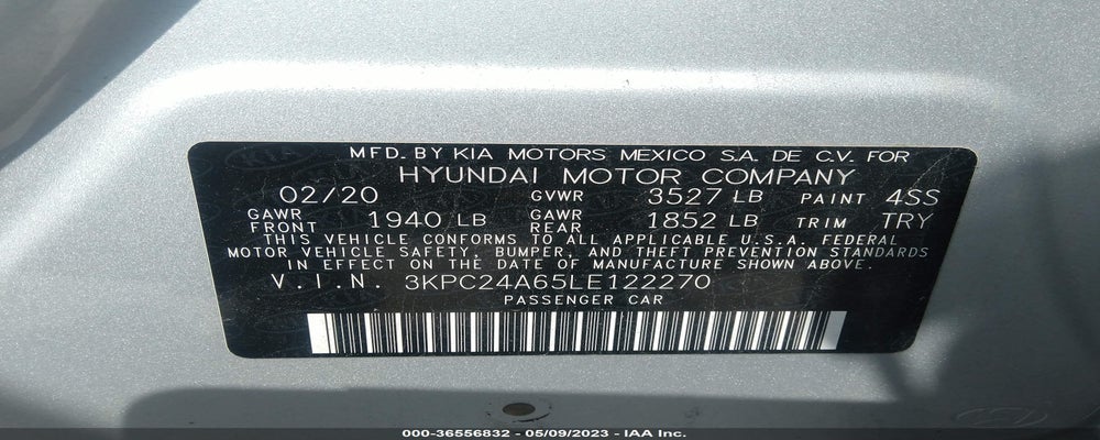 3KPC24A65LE122270 2020 HYUNDAI ACCENT photo no. 9