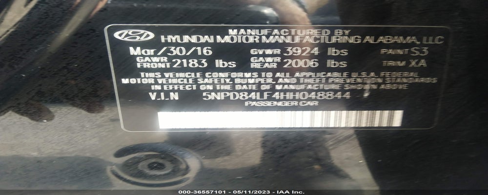 5NPD84LF4HH048844 2017 HYUNDAI ELANTRA photo no. 9