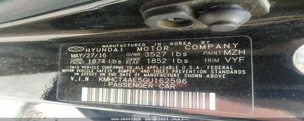 KMHCT4AE5GU162596 2016 HYUNDAI ACCENT photo no. 9