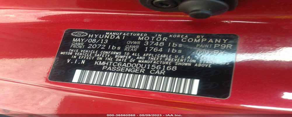 KMHTC6AD0DU156168 2013 HYUNDAI VELOSTER photo no. 9