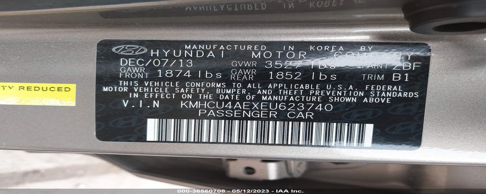 KMHCU4AEXEU623740 2014 HYUNDAI ACCENT photo no. 9
