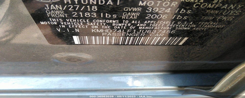 KMHD74LF1JU637456 2018 HYUNDAI ELANTRA photo no. 9