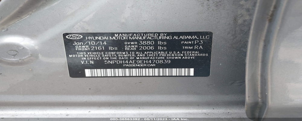 5NPDH4AE9EH470839 2014 HYUNDAI ELANTRA photo no. 9