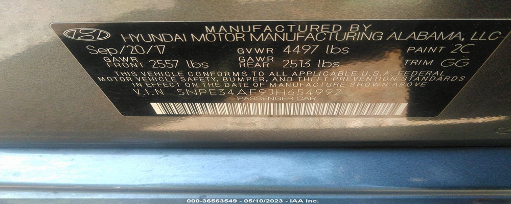 5NPE34AF9JH654992 2018 HYUNDAI SONATA photo no. 9