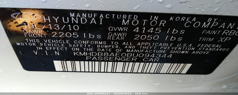 KMHDB8AE0BU094344 2011 HYUNDAI ELANTRA TOURING photo no. 9