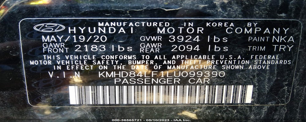 KMHD84LF1LU099390 2020 HYUNDAI ELANTRA photo no. 9