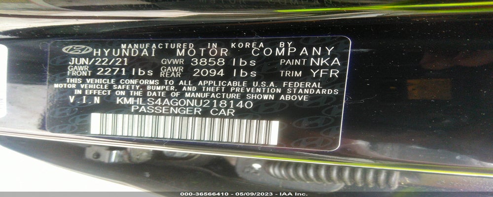 KMHLS4AG0NU218140 2022 HYUNDAI ELANTRA photo no. 9