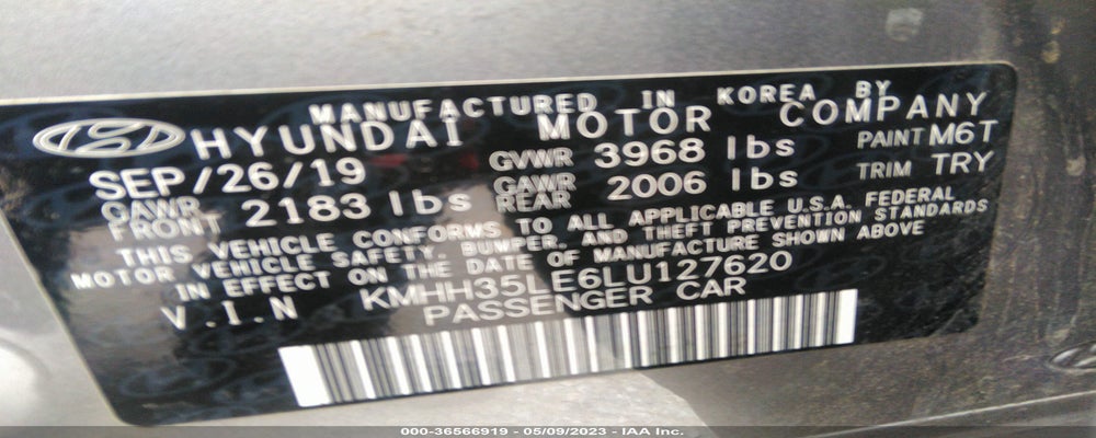 KMHH35LE6LU127620 2020 HYUNDAI ELANTRA GT photo no. 9