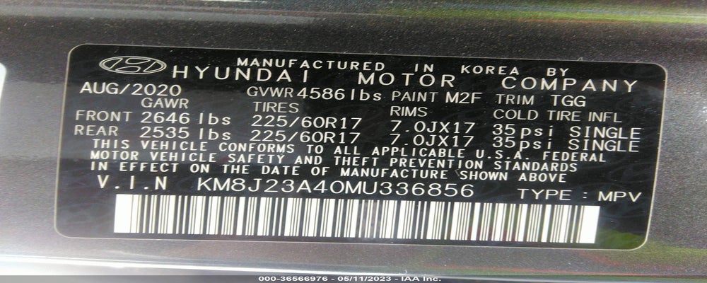 KM8J23A40MU336856 2021 HYUNDAI TUCSON photo no. 9
