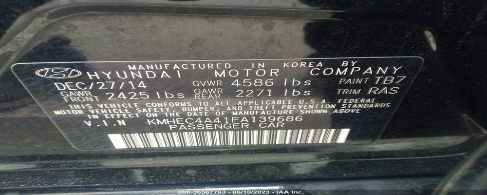 KMHEC4A41FA139686 2015 HYUNDAI SONATA HYBRID photo no. 9