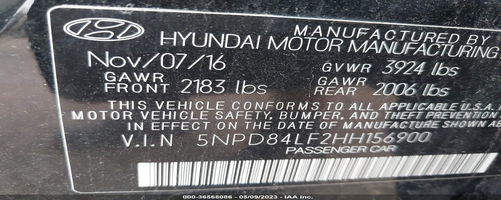5NPD84LF2HH156900 2017 HYUNDAI ELANTRA photo no. 9