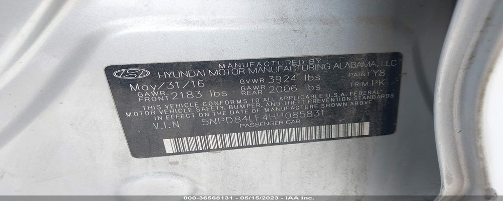 5NPD84LF4HH085831 2017 HYUNDAI ELANTRA photo no. 9
