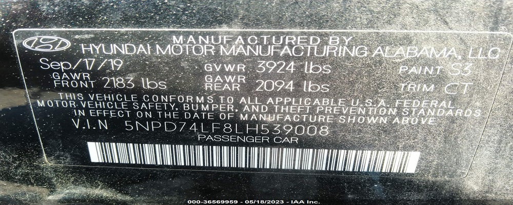 5NPD74LF8LH539008 2020 HYUNDAI ELANTRA photo no. 9