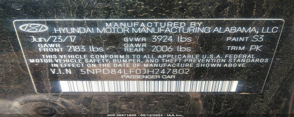 5NPD84LF0JH247802 2018 HYUNDAI ELANTRA photo no. 9