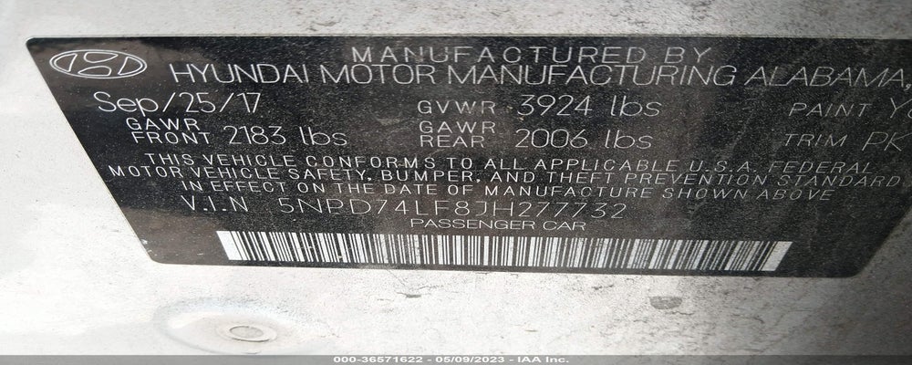 5NPD74LF8JH277732 2018 HYUNDAI ELANTRA photo no. 9