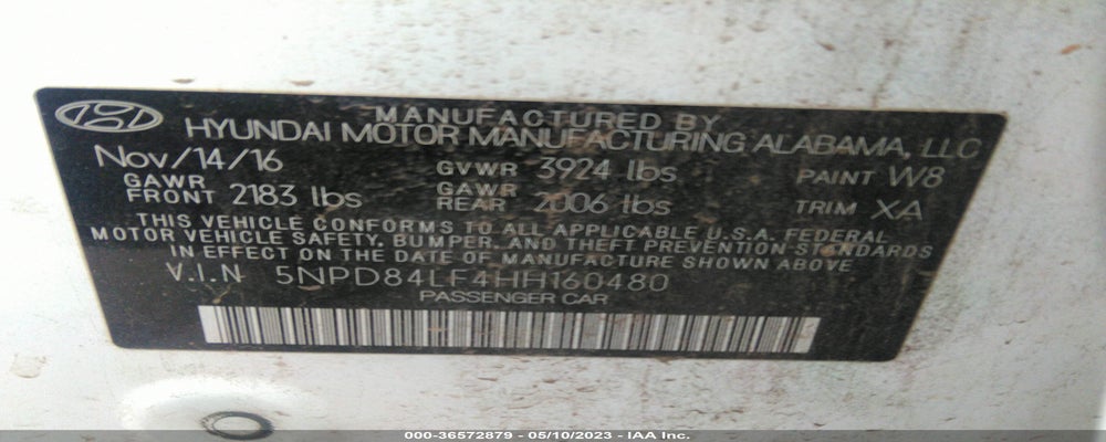 5NPD84LF4HH160480 2017 HYUNDAI ELANTRA photo no. 9