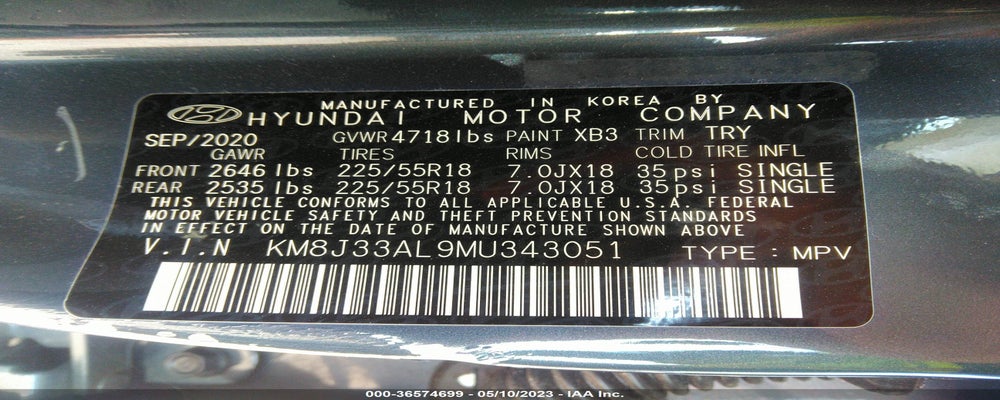 KM8J33AL9MU343051 2021 HYUNDAI TUCSON photo no. 9