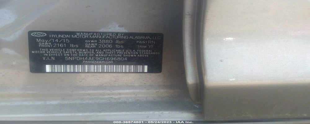 5NPDH4AE9GH696804 2016 HYUNDAI ELANTRA photo no. 9