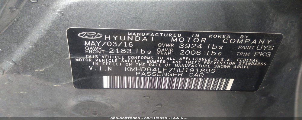 KMHD84LF7HU191899 2017 HYUNDAI ELANTRA photo no. 9