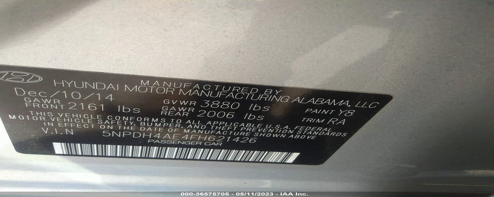 5NPDH4AE4FH621426 2015 HYUNDAI ELANTRA photo no. 9