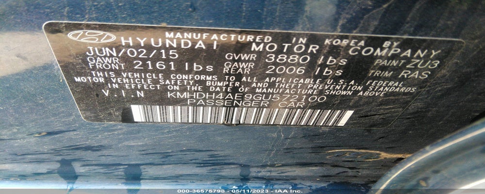 KMHDH4AE9GU572100 2016 HYUNDAI ELANTRA photo no. 9