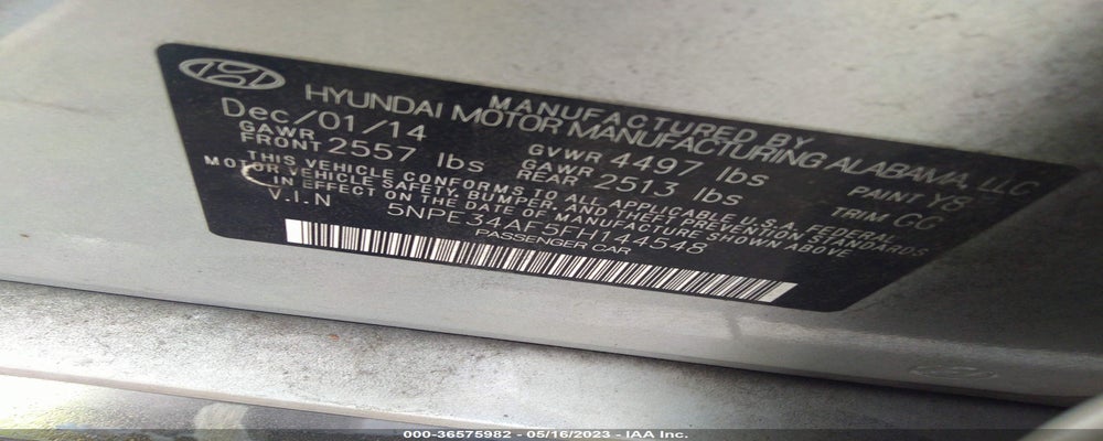 5NPE34AF5FH144548 2015 HYUNDAI SONATA photo no. 9