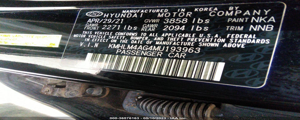 KMHLM4AG4MU193963 2021 HYUNDAI ELANTRA photo no. 9