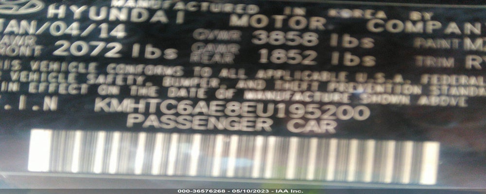 KMHTC6AE8EU195200 2014 HYUNDAI VELOSTER photo no. 9