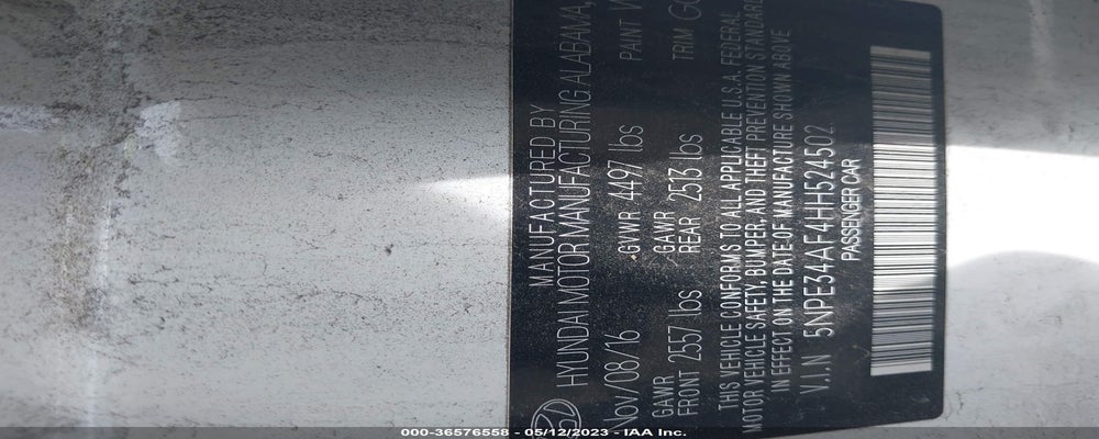 5NPE34AF4HH524502 2017 HYUNDAI SONATA photo no. 9