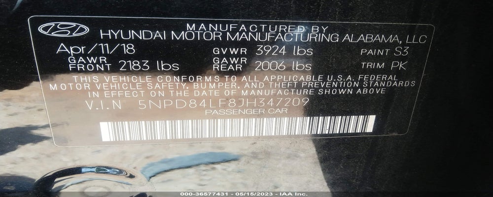 5NPD84LF8JH347209 2018 HYUNDAI ELANTRA photo no. 9