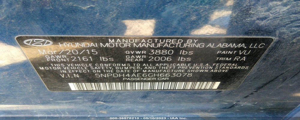 5NPDH4AE6GH663078 2016 HYUNDAI ELANTRA photo no. 9