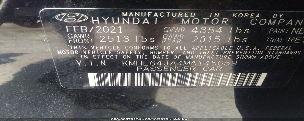 KMHL64JA4MA145659 2021 HYUNDAI SONATA photo no. 9